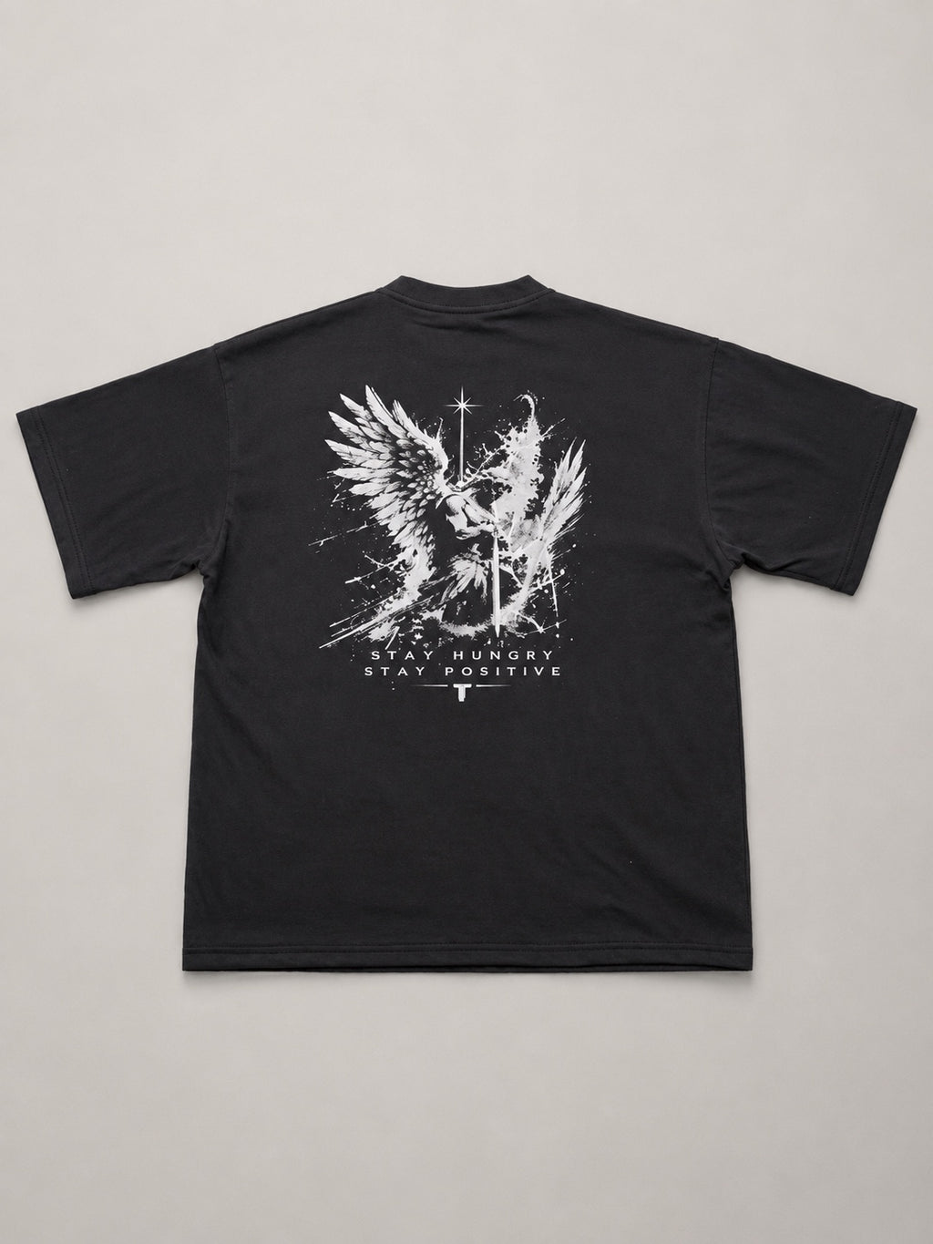 Tragus Style black Stay Hungry T-shirt back