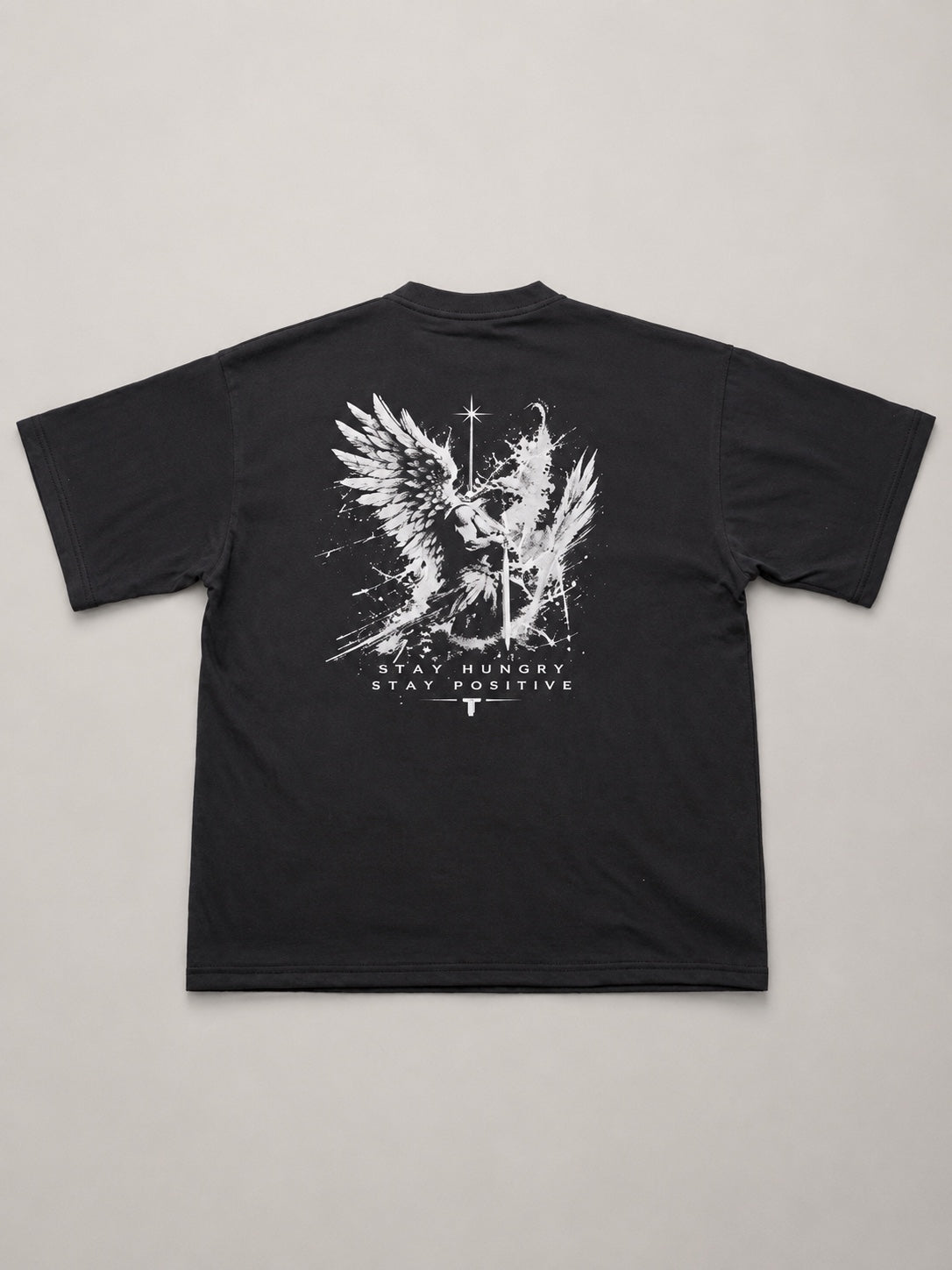 Tragus Style black Stay Hungry T-shirt back