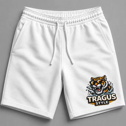 Tragus Style white tiger shorts
